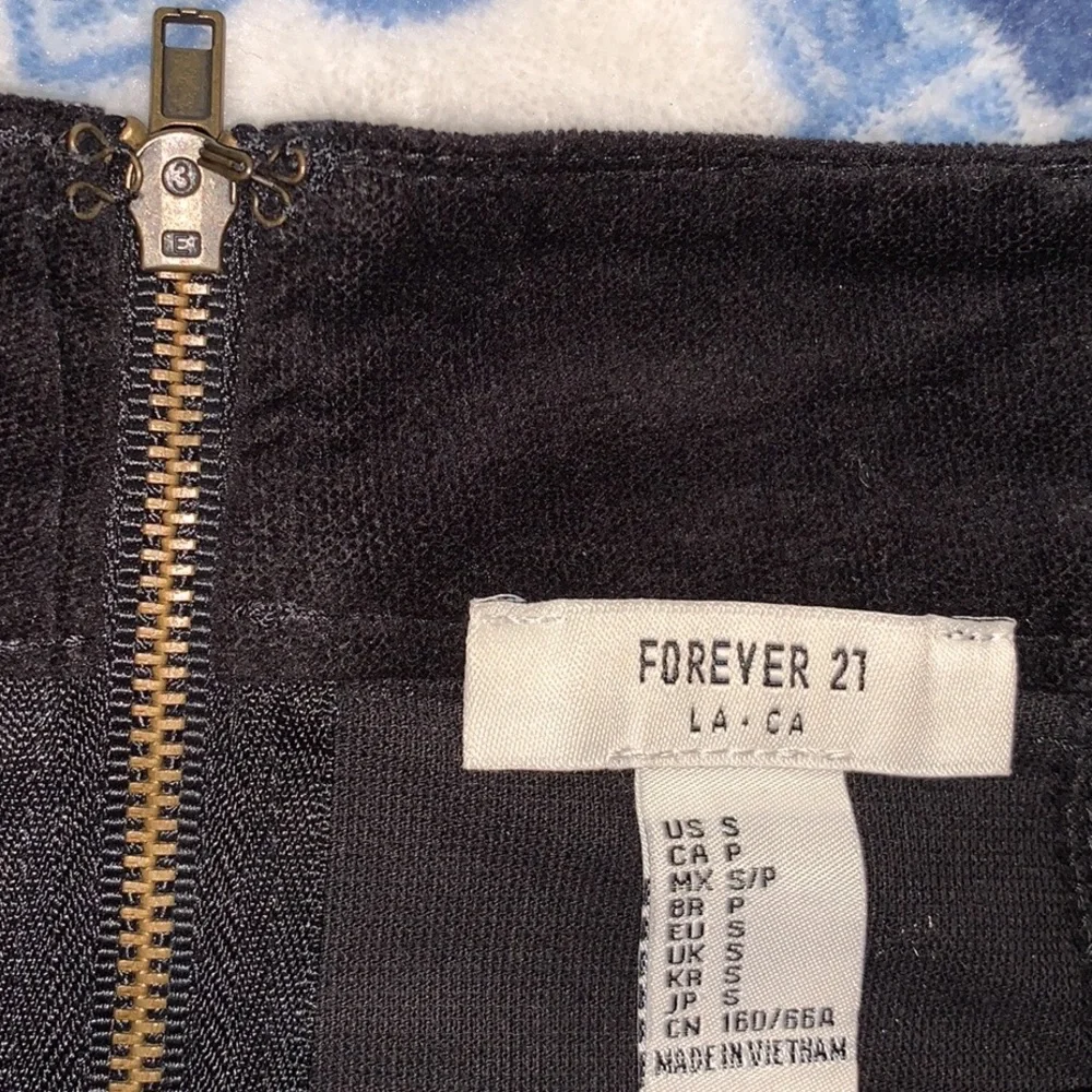 Forever 21 Velvet Faux Suede Lace-up Mini Skirt